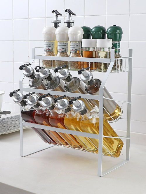 廚房收納革命 落地調料置物架，打造高效整潔的烹飪空間